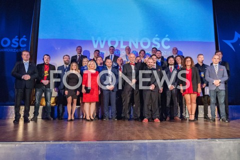  07.10.2018 WARSZAWA<br />KONWENCJA WYBORCZA PARTII WOLNOSC<br />N/Z JANUSZ KORWIN MIKKE PIOTR MARZEC LIROY JACEK WILK<br /> 