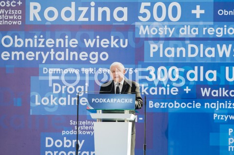  07.10.2018 RZESZOW ( JASIONKA )<br />SPOTKANIE WYBORCZE PIS Z UDZIALEM PREMIERA MATEUSZA MORAWIECKIEGO I PREZESA PIS JAROSLAWA KACZYNSKIEGO <br />N/Z JAROSLAW KACZYNSKI<br /> 