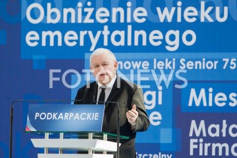  07.10.2018 RZESZOW ( JASIONKA )<br />SPOTKANIE WYBORCZE PIS Z UDZIALEM PREMIERA MATEUSZA MORAWIECKIEGO I PREZESA PIS JAROSLAWA KACZYNSKIEGO <br />N/Z JAROSLAW KACZYNSKI<br /> 