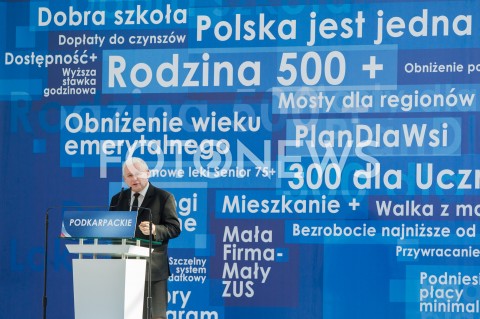  07.10.2018 RZESZOW ( JASIONKA )<br />SPOTKANIE WYBORCZE PIS Z UDZIALEM PREMIERA MATEUSZA MORAWIECKIEGO I PREZESA PIS JAROSLAWA KACZYNSKIEGO <br />N/Z JAROSLAW KACZYNSKI<br /> 