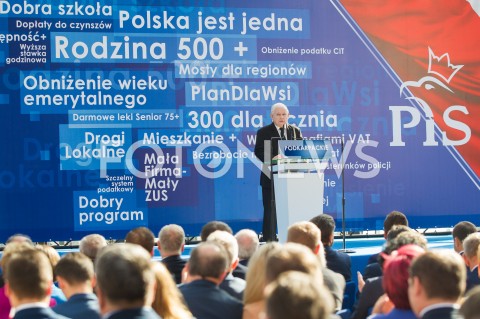  07.10.2018 RZESZOW ( JASIONKA )<br />SPOTKANIE WYBORCZE PIS Z UDZIALEM PREMIERA MATEUSZA MORAWIECKIEGO I PREZESA PIS JAROSLAWA KACZYNSKIEGO <br />N/Z JAROSLAW KACZYNSKI<br /> 