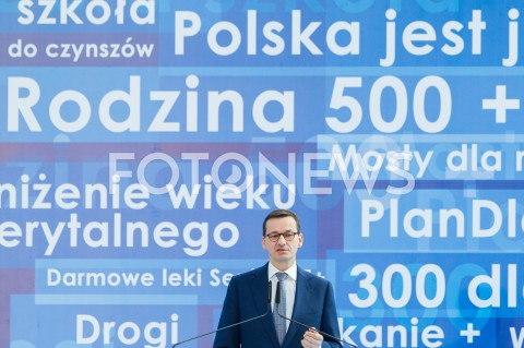  07.10.2018 RZESZOW ( JASIONKA )<br />SPOTKANIE WYBORCZE PIS Z UDZIALEM PREMIERA MATEUSZA MORAWIECKIEGO I PREZESA PIS JAROSLAWA KACZYNSKIEGO <br />N/Z PREMIER MATEUSZ MORAWIECKI<br /> 