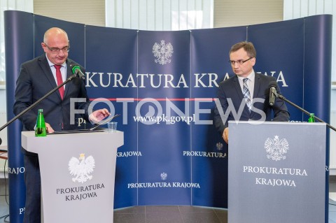  08.10.2018 WARSZAWA<br />KONFERENCJA MINISTRA SPRAWIEDLIWOSCI W PROKURATURZE KRAJOWEJ<br />N/Z ZBIGNIEW ZIOBRO MICHAL OSTROWSKI PROKURATOR <br /> 