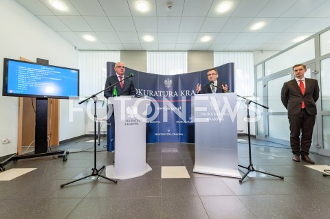  08.10.2018 WARSZAWA<br />KONFERENCJA MINISTRA SPRAWIEDLIWOSCI W PROKURATURZE KRAJOWEJ<br />N/Z ZBIGNIEW ZIOBRO PROKURATOR MICHAL OSTROWSKI SEBASTIAN KALETA<br /> 