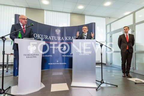  08.10.2018 WARSZAWA<br />KONFERENCJA MINISTRA SPRAWIEDLIWOSCI W PROKURATURZE KRAJOWEJ<br />N/Z ZBIGNIEW ZIOBRO PROKURATOR MICHAL OSTROWSKI SEBASTIAN KALETA<br /> 