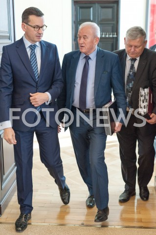  09.10.2018 WARSZAWA<br />POSIEDZENIE RADY MINISTROW<br />N/Z MATEUSZ MORAWIECKI KRZYSZTOF TCHORZEWSKI MAREK SUSKI<br /> 