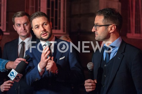  10.10.2018 WARSZAWA<br />SPACER PATRYKA JAKIEGO PO ULICY POZNANSKIEJ<br />N/Z PATRYK JAKI SEBASTIAN KALETA TOMASZ POREBA<br /> 