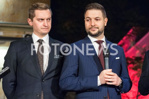  10.10.2018 WARSZAWA<br />SPACER PATRYKA JAKIEGO PO ULICY POZNANSKIEJ<br />N/Z PATRYK JAKI SEBASTIAN KALETA<br /> 