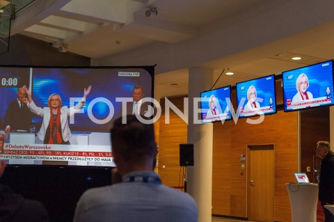  12.10.2018 WARSZAWA<br />DEBATA KANDYDATOW NA URZAD PREZYDENTA WARSZAWY<br />N/Z KRYSTYNA KRZEKOTOWSKA<br /> 