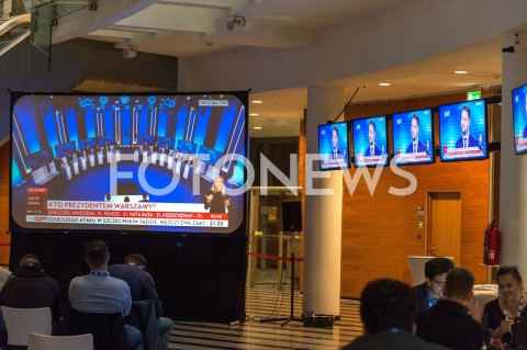  12.10.2018 WARSZAWA<br />DEBATA KANDYDATOW NA URZAD PREZYDENTA WARSZAWY<br />N/Z PATRYK JAKI<br /> 