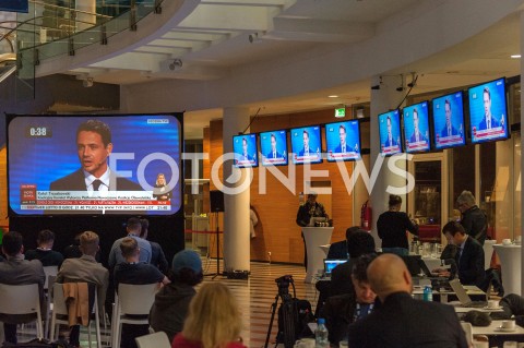  12.10.2018 WARSZAWA<br />DEBATA KANDYDATOW NA URZAD PREZYDENTA WARSZAWY<br />N/Z RAFAL TRZASKOWSKI<br /> 