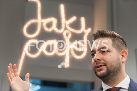 Briefing kandydata na prezydenta Warszawy Patryka Jakiego w Warszawie