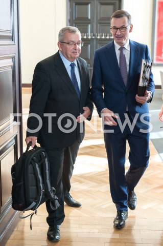  16.10.2018 WARSZAWA<br />POSIEDZENIE RADY MINISTROW<br />N/Z PREMIER MATEUSZ MORAWIECKI ANDRZEJ ADAMCZYK<br /> 