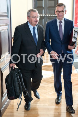  16.10.2018 WARSZAWA<br />POSIEDZENIE RADY MINISTROW<br />N/Z PREMIER MATEUSZ MORAWIECKI ANDRZEJ ADAMCZYK<br /> 