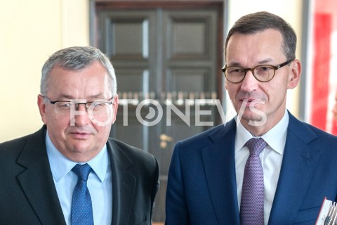  16.10.2018 WARSZAWA<br />POSIEDZENIE RADY MINISTROW<br />N/Z PREMIER MATEUSZ MORAWIECKI ANDRZEJ ADAMCZYK<br /> 