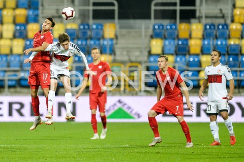  16.10.2018 GDYNIA<br />
PILKA NOZNA - KWALIFIKACJE DO MISTRZOSTW EUROPY U-21 2019<br />
EUROPEAN UNDER-21 CHAMPIONSHIP 2019 QUALIFYING ROUND<br />
MECZ POLSKA (poland) - (georgia) GRUZJA<br />
N/Z BARTOSZ KAPUSTKA SZYMON ZURKOWSKI<br />
 