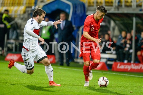  16.10.2018 GDYNIA<br />
PILKA NOZNA - KWALIFIKACJE DO MISTRZOSTW EUROPY U-21 2019<br />
EUROPEAN UNDER-21 CHAMPIONSHIP 2019 QUALIFYING ROUND<br />
MECZ POLSKA (poland) - (georgia) GRUZJA<br />
N/Z DAWID KOWNACKI<br />
 