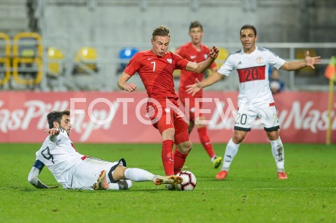  16.10.2018 GDYNIA<br />
PILKA NOZNA - KWALIFIKACJE DO MISTRZOSTW EUROPY U-21 2019<br />
EUROPEAN UNDER-21 CHAMPIONSHIP 2019 QUALIFYING ROUND<br />
MECZ POLSKA (poland) - (georgia) GRUZJA<br />
N/Z SZYMON ZURKOWSKI<br />
 