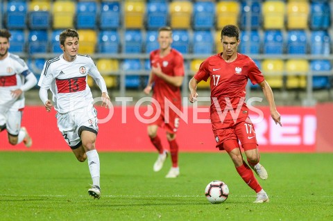  16.10.2018 GDYNIA<br />
PILKA NOZNA - KWALIFIKACJE DO MISTRZOSTW EUROPY U-21 2019<br />
EUROPEAN UNDER-21 CHAMPIONSHIP 2019 QUALIFYING ROUND<br />
MECZ POLSKA (poland) - (georgia) GRUZJA<br />
N/Z BARTOSZ KAPUSTKA SYLWETKA<br />
 