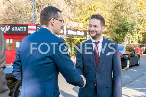  17.10.2018 WARSZAWA<br />BRIEFING PRASOWY PATRYKA JAKIEGO ORAZ PREMIERA MATEUSZA MORAWIECKIEGO W WARSZAWIE<br />N/Z PATRYK JAKI PREMIER MATEUSZ MORAWIECKI<br /> 