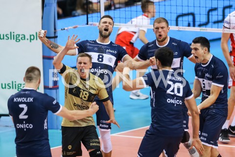  17.10.2018 RZESZOW<br />
SIATKOWKA PLUSLIGA 2018/2019 MEN VOLLEYBALL POLAND POLISH PLUS LIGA LEAGUE SEASON 2018/2019<br />
MECZ ASSECO RESOVIA RZESZOW - ONICO WARSZAWA <br />
N/Z ANDRZEJ WRONA DAMIAN WOJTASZEK PIOTR LUKASIK ANTOINE BRIZARD RADOSC EMOCJE <br />
 