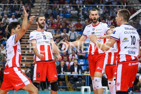  17.10.2018 RZESZOW<br />
SIATKOWKA PLUSLIGA 2018/2019 MEN VOLLEYBALL POLAND POLISH PLUS LIGA LEAGUE SEASON 2018/2019<br />
MECZ ASSECO RESOVIA RZESZOW - ONICO WARSZAWA <br />
N/Z MATEUSZ MIKA MARCIN MOZDZONEK RAFAEL REDWITZ RADOSC EMOCJE <br />
 