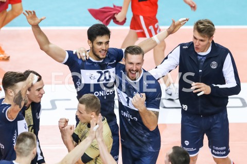  17.10.2018 RZESZOW<br />
SIATKOWKA PLUSLIGA 2018/2019 MEN VOLLEYBALL POLAND POLISH PLUS LIGA LEAGUE SEASON 2018/2019<br />
MECZ ASSECO RESOVIA RZESZOW - ONICO WARSZAWA <br />
N/Z RAFAEL ARAUJO RODRIGUES JAKUB KOWALCZYK JAN NOWAKOWSKI RADOSC EMOCJE <br />
 