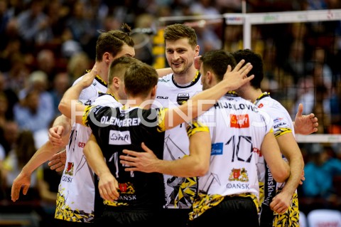  17.10.2018 GDANSK<br />
SIATKOWKA - PLUS LIGA SEZON 2018/2019<br />
MECZ TREFL GDANSK - GKS KATOWICE<br />
N/Z PIOTR NOWAKOWSKI RADOSC TREFL GDANSK<br />
 