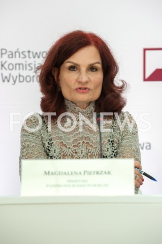  21.10.2018 WARSZAWA<br />KONFERENCJA PANSTWOWEJ KOMISJI WYBORCZEJ<br />N/Z MAGDALENA PIETRZAK<br /> 