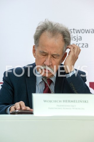  21.10.2018 WARSZAWA<br />KONFERENCJA PANSTWOWEJ KOMISJI WYBORCZEJ<br />N/Z WOJCIECH HERMELINSKI<br /> 
