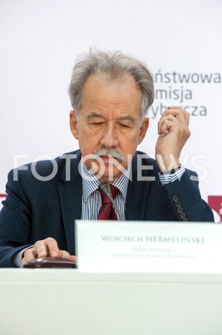  21.10.2018 WARSZAWA<br />KONFERENCJA PANSTWOWEJ KOMISJI WYBORCZEJ<br />N/Z WOJCIECH HERMELINSKI<br /> 