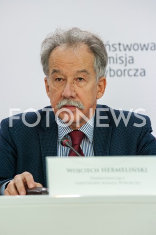  21.10.2018 WARSZAWA<br />KONFERENCJA PANSTWOWEJ KOMISJI WYBORCZEJ<br />N/Z WOJCIECH HERMELINSKI<br /> 