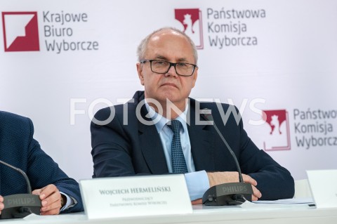  21.10.2018 WARSZAWA<br />KONFERENCJA PANSTWOWEJ KOMISJI WYBORCZEJ<br />N/Z WIESLAW BLUS<br /> 