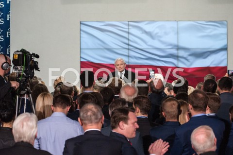  21.10.2018 WARSZAWA<br />WIECZOR WYBORCZY PRAWA I SPRAWIEDLIWOSCI<br />N/Z PREZES JAROSLAW KACZYNSKI<br /> 