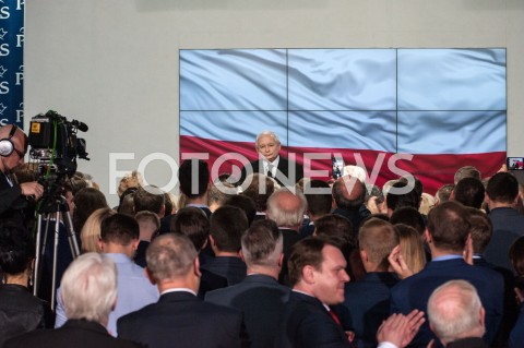  21.10.2018 WARSZAWA<br />WIECZOR WYBORCZY PRAWA I SPRAWIEDLIWOSCI<br />N/Z PREZES JAROSLAW KACZYNSKI<br /> 