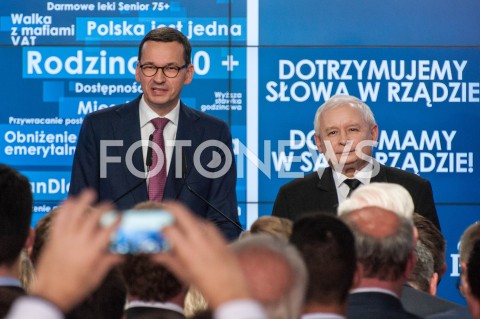  21.10.2018 WARSZAWA<br />WIECZOR WYBORCZY PRAWA I SPRAWIEDLIWOSCI<br />N/Z PREZES JAROSLAW KACZYNSKI PREMIER MATEUSZ MORAWIECKI<br /> 