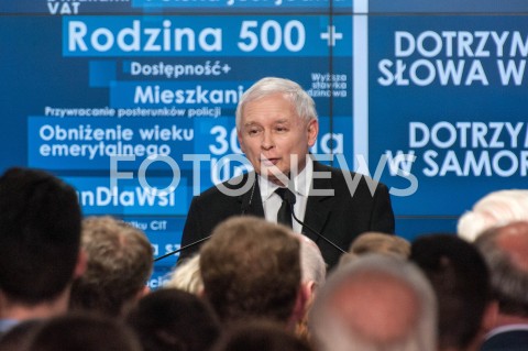  21.10.2018 WARSZAWA<br />WIECZOR WYBORCZY PRAWA I SPRAWIEDLIWOSCI<br />N/Z PREZES JAROSLAW KACZYNSKI<br /> 