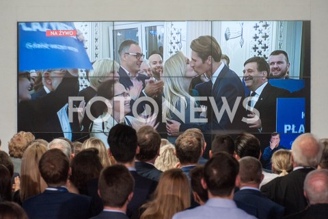  21.10.2018 WARSZAWA<br />WIECZOR WYBORCZY PRAWA I SPRAWIEDLIWOSCI<br />N/Z KACPER PLAZYNSKI<br /> 