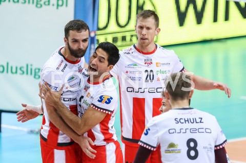  22.10.2018 RZESZOW<br />
SIATKOWKA PLUSLIGA 2018/2019 MEN VOLLEYBALL POLAND POLISH PLUS LIGA LEAGUE SEASON 2018/2019<br />
MECZ ASSECO RESOVIA RZESZOW - GKS KATOWICE <br />
N/Z MATEUSZ MIKA RAFAEL REDWITZ DAVID SMITH RADOSC EMOCJE <br />
 