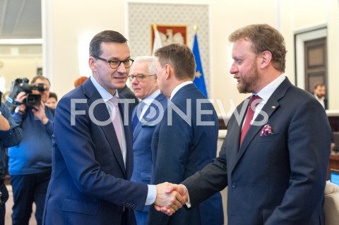  23.10.2018 WARSZAWA<br />KANCELARIA PREZESA RADY MINISTROW<br />POSIEDZENIE RADY MINISTROW RZADU<br />N/Z PREMIER MATEUSZ MORAWIECKI LUKASZ SZUMOWSKI<br /> 