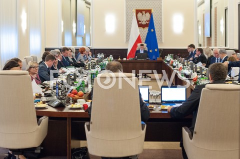  23.10.2018 WARSZAWA<br />KANCELARIA PREZESA RADY MINISTROW<br />POSIEDZENIE RADY MINISTROW RZADU<br />N/Z PREMIER MATEUSZ MORAWIECKI SALA OBRAD WIDOK VIEW<br /> 