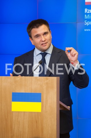  23.10.2018 WARSZAWA<br />KONFERENCJA MINISTROW SPRAW ZAGRANICZNYCH POLSKI I UKRAINY<br />N/Z PAWLO KLIMKIN<br /> 