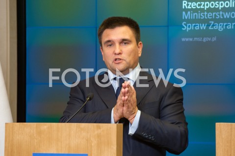  23.10.2018 WARSZAWA<br />KONFERENCJA MINISTROW SPRAW ZAGRANICZNYCH POLSKI I UKRAINY<br />N/Z PAWLO KLIMKIN<br /> 