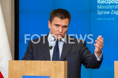  23.10.2018 WARSZAWA<br />KONFERENCJA MINISTROW SPRAW ZAGRANICZNYCH POLSKI I UKRAINY<br />N/Z PAWLO KLIMKIN<br /> 
