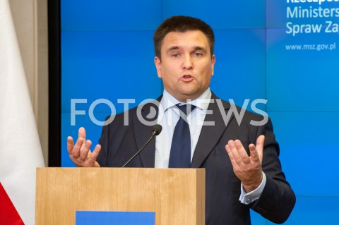  23.10.2018 WARSZAWA<br />KONFERENCJA MINISTROW SPRAW ZAGRANICZNYCH POLSKI I UKRAINY<br />N/Z PAWLO KLIMKIN<br /> 