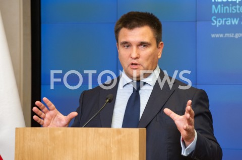  23.10.2018 WARSZAWA<br />KONFERENCJA MINISTROW SPRAW ZAGRANICZNYCH POLSKI I UKRAINY<br />N/Z PAWLO KLIMKIN<br /> 