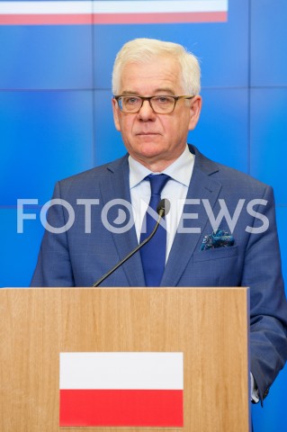  23.10.2018 WARSZAWA<br />KONFERENCJA MINISTROW SPRAW ZAGRANICZNYCH POLSKI I UKRAINY<br />N/Z JACEK CZAPUTOWICZ<br /> 