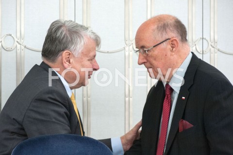  24.10.2018 WARSZAWA SEJM<br />POSIEDZENIE SEJMU<br />N/Z BOGDAN BORUSEWICZ MICHAL SEWERYNSKI<br /> 