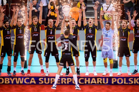  24.10.2018 GDANSK<br />
SIATKOWKA - FINAL SUPERPUCHARU POLSKI 2018<br />
MECZ TREFL GDANSK - PGE SKRA BELCHATOW<br />
N/Z PGE SKRA BELCHATOW RADOSC EMOCJE PUCHAR ZWYCIESTWO<br />
 