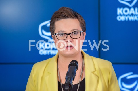  25.10.2018 WARSZAWA<br />KONFERENCJA KOALICJI OBYWATELSKIEJ NA TEMAT WYBOROW<br />N/Z KATARZYNA LUBNAUER<br /> 